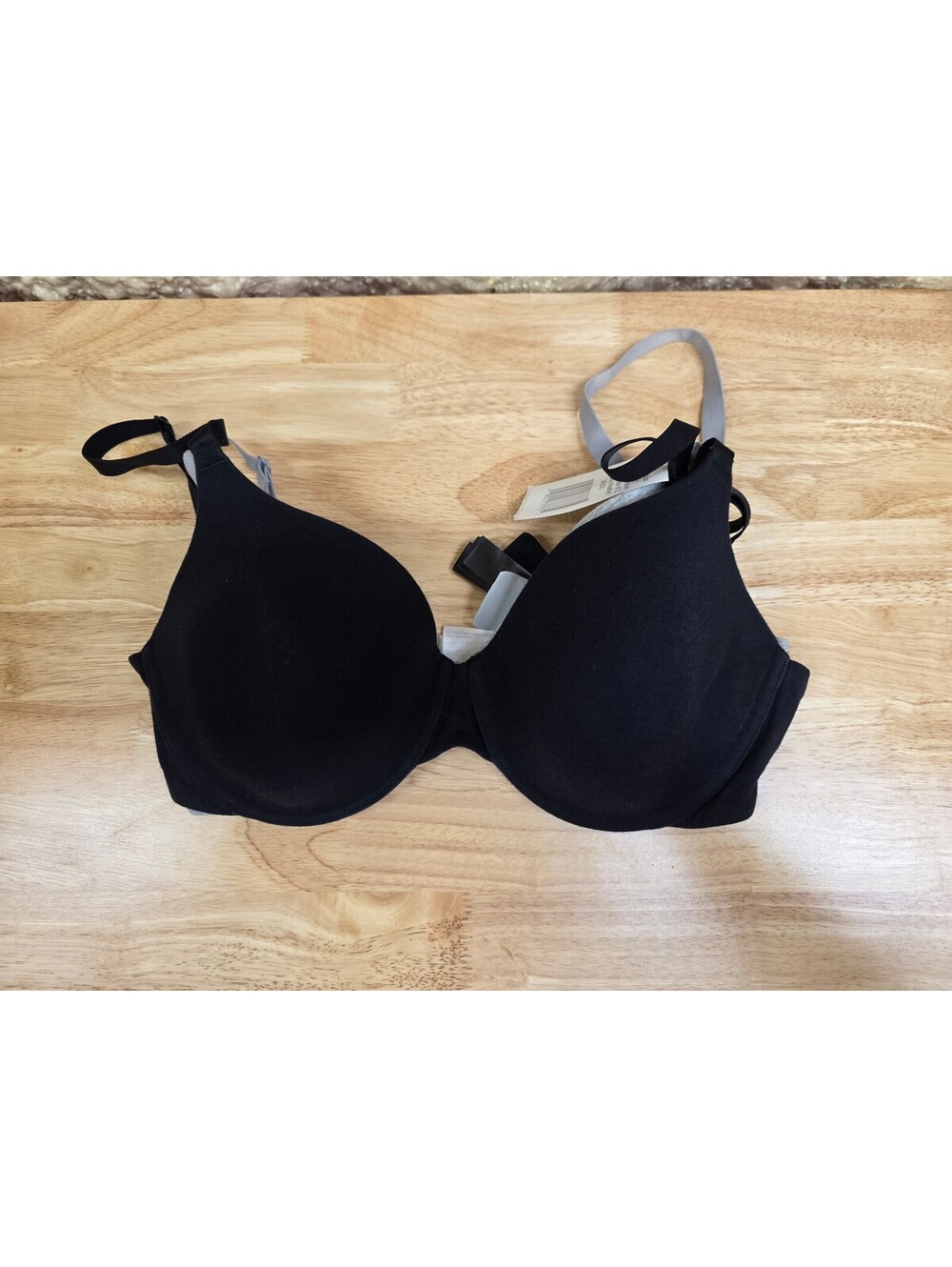 Amazon Essentials Women’s T‑Shirt Bras Underwire 2‑Pack Black Grey Heather 34DDD